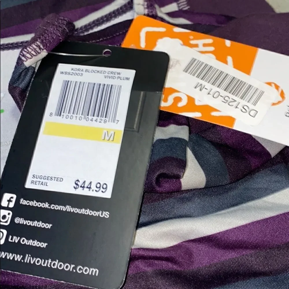 LIV OUTDOOR Kora Crew Base Layer LS Top - M NWT